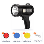 🔦 كشاف يدوي قوي حجم صغير بالطاقة الشمسية – إضاءة قوية + شحن الهاتف