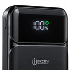 باور بانك IRON 10000 مللي أمبير – Power Bank IR-010 | شحن سريع 22.5W مع كابل مدمج وشاشة رقمية