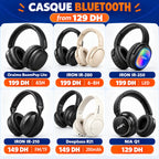 مقارنةسماعات الرأس IRON و Oraimo و Deepbass و NIA مع الأسعار - casque bluetooth maroc