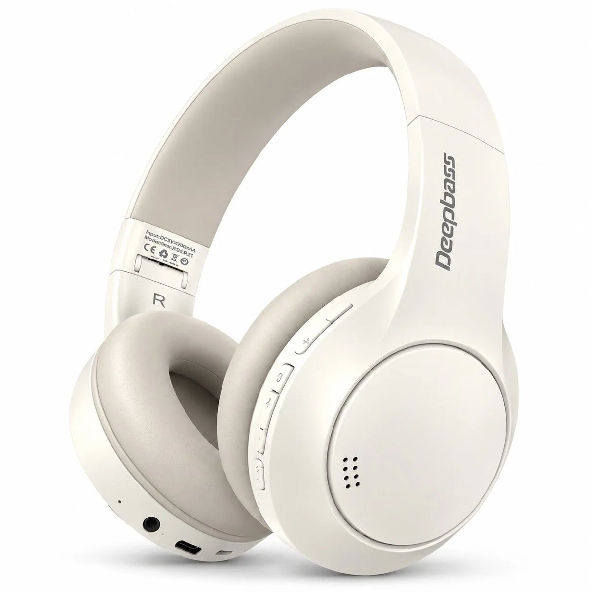سماعة رأس لاسلكية Deepbass R21 – Casque Sans Fil Hi-Res | راديو FM ومشغّل MP3 – حتى 8 ساعات – أسود أو أبيض