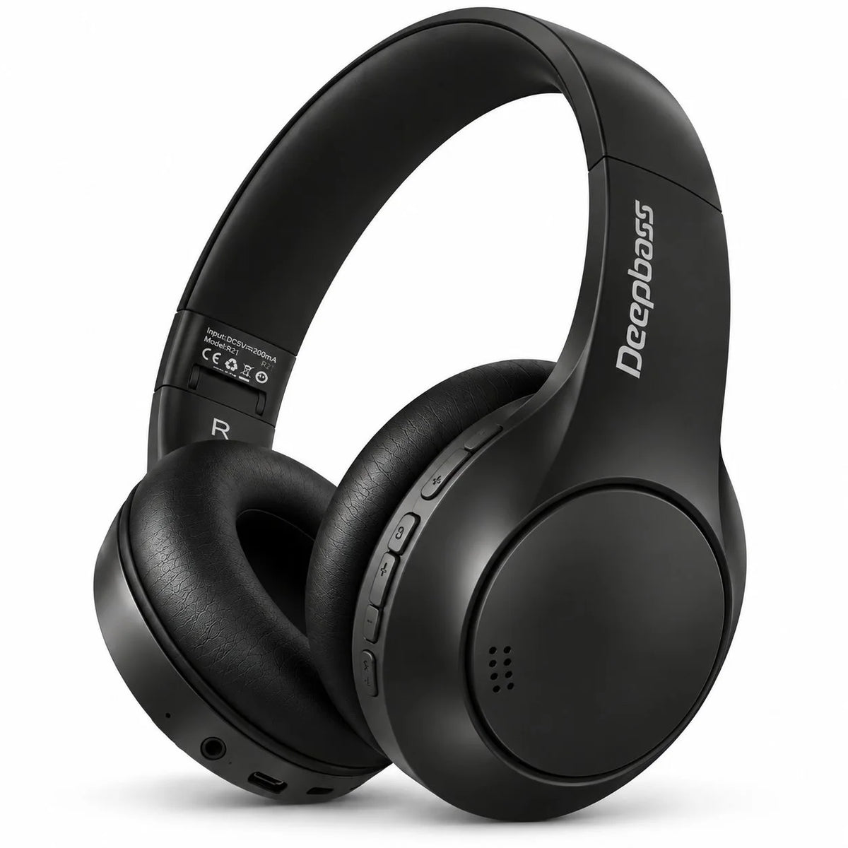 سماعة رأس لاسلكية Deepbass R21 – Casque Sans Fil Hi-Res | راديو FM ومشغّل MP3 – حتى 8 ساعات – أسود أو أبيض