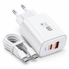 شاحن سريع – Chargeur | PD وQC4.0 مع كابل Type-C إلى Type-C ومؤشر LED