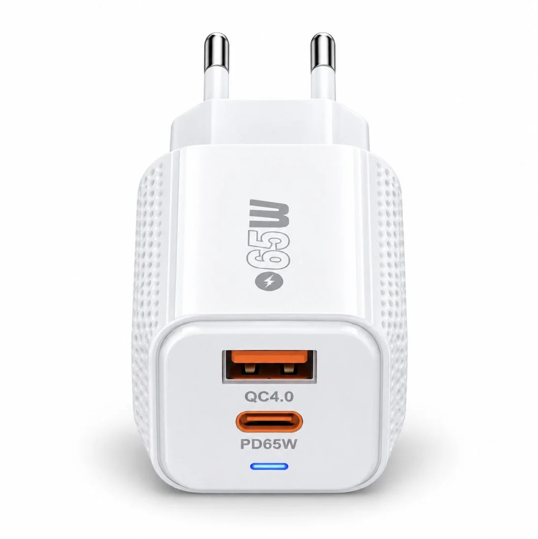 شاحن سريع – Chargeur | PD وQC4.0 مع كابل Type-C إلى Type-C ومؤشر LED