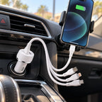 شاحن سيارة IRON CR-03 – Chargeur Voiture 45W | PD+QC مع كابل 3 في 1