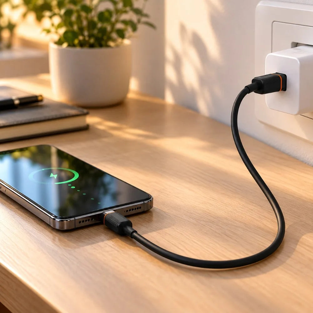 كابل IRON CR-05 – Câble USB إلى Type-C | شحن سريع 45W سيليكون ناعم