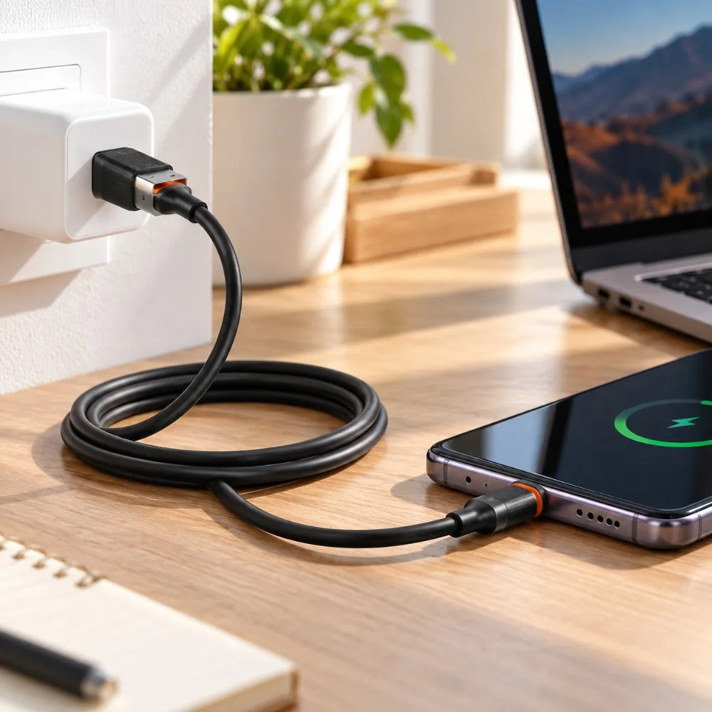 كابل IRON CR-05 – Câble USB إلى Type-C | شحن سريع 45W سيليكون ناعم