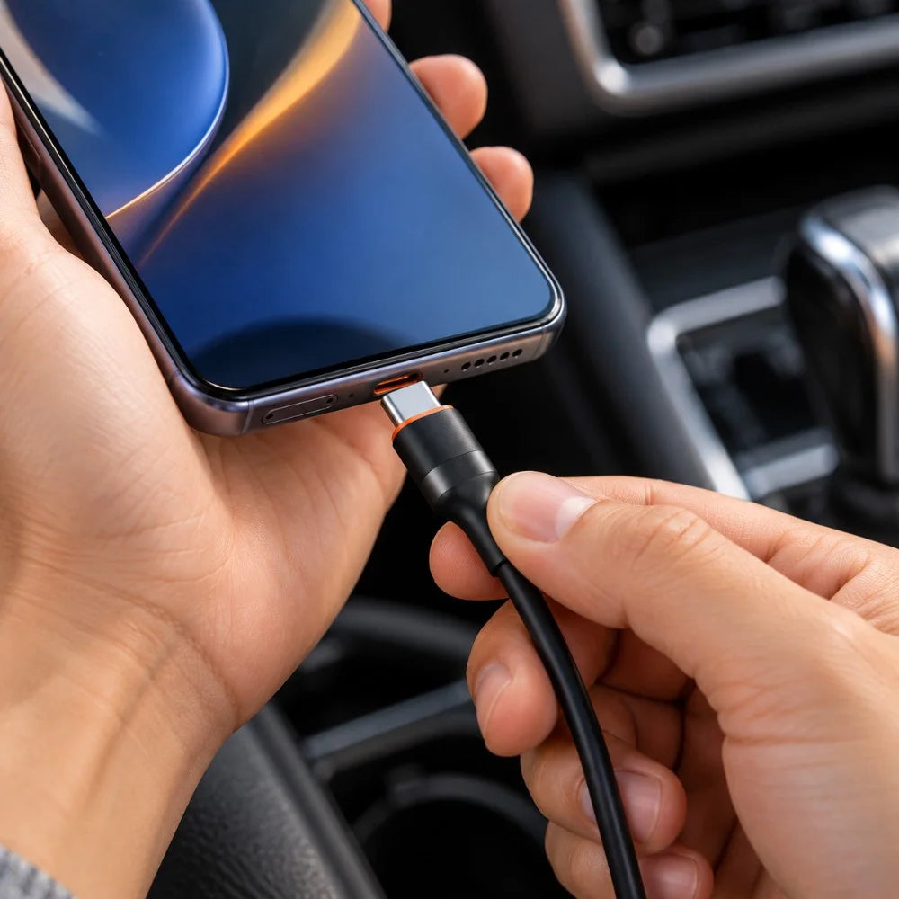 كابل IRON CR-05 – Câble USB إلى Type-C | شحن سريع 45W سيليكون ناعم