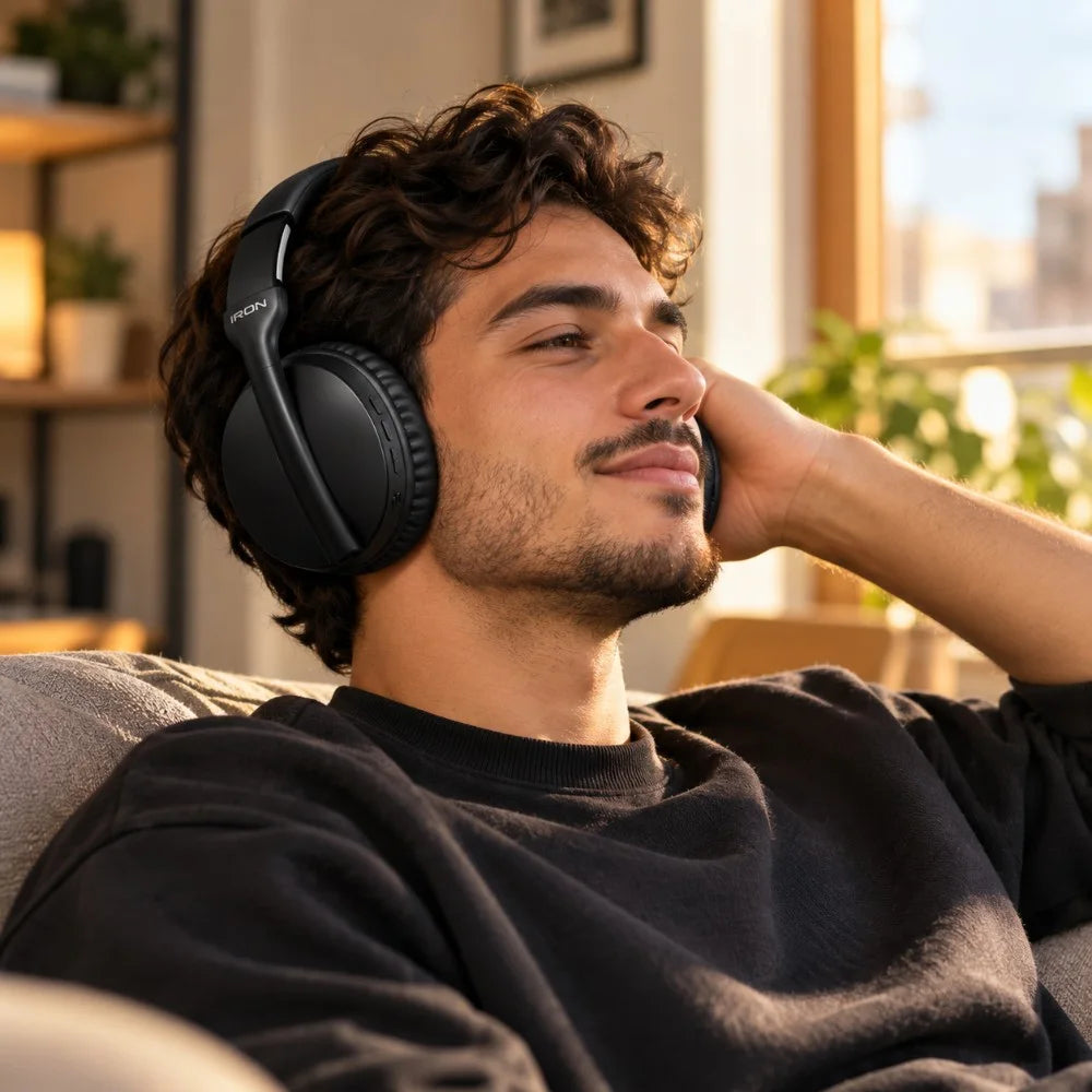 سماعة رأس لاسلكية IRON IR-210 – Casque Bluetooth 4 في 1 | بطاقة TF وراديو FM و AUX