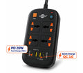مشترك كهربائي WISDOMUP SPQ-09 – Multiprise 4 مآخذ + 4 USB شحن سريع 40W | 3500W