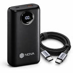 باور بانك NOVA PR-21 – 20000 مللي أمبير | Power Bank شحن سريع 22.5W مع كابلين Type-C وLightning