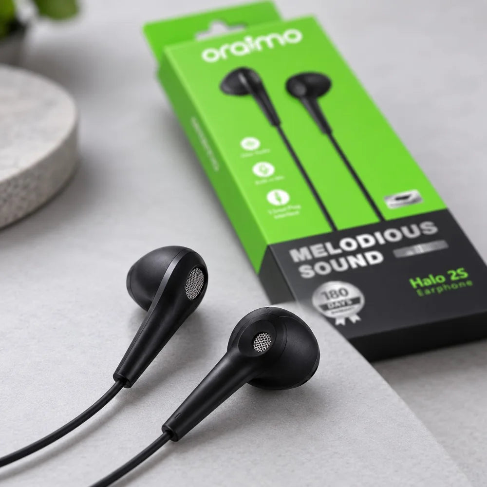 سماعات سلكية oraimo Halo 2S – Écouteurs Filaires | صوت واضح