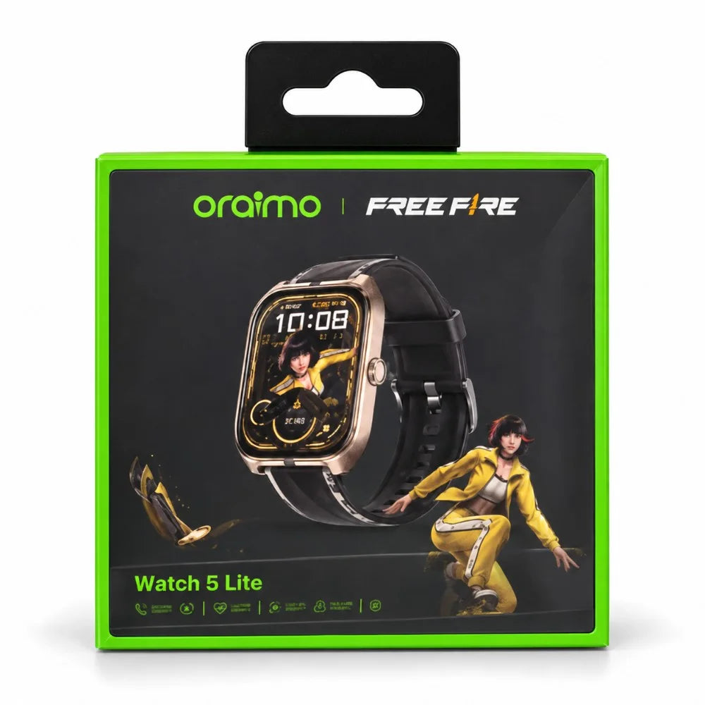 ساعة ذكية oraimo Watch 5 Lite – Montre Connectée | إصدار Free Fire الخاص