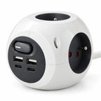 مشترك كهربائي Simon Combiball – Multiprise 3 مآخذ + 2 USB-A + 2 USB-C مع زر تشغيل