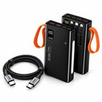 باور بانك N-02 – 20000 مللي أمبير | Power Bank شحن فائق 22,5W PD مع 4 كابلات مدمجة وشاشة رقمية