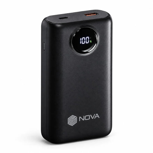 باور بانك NOVA PR-21 – 20000 مللي أمبير | Power Bank شحن سريع 22.5W مع كابلين Type-C وLightning