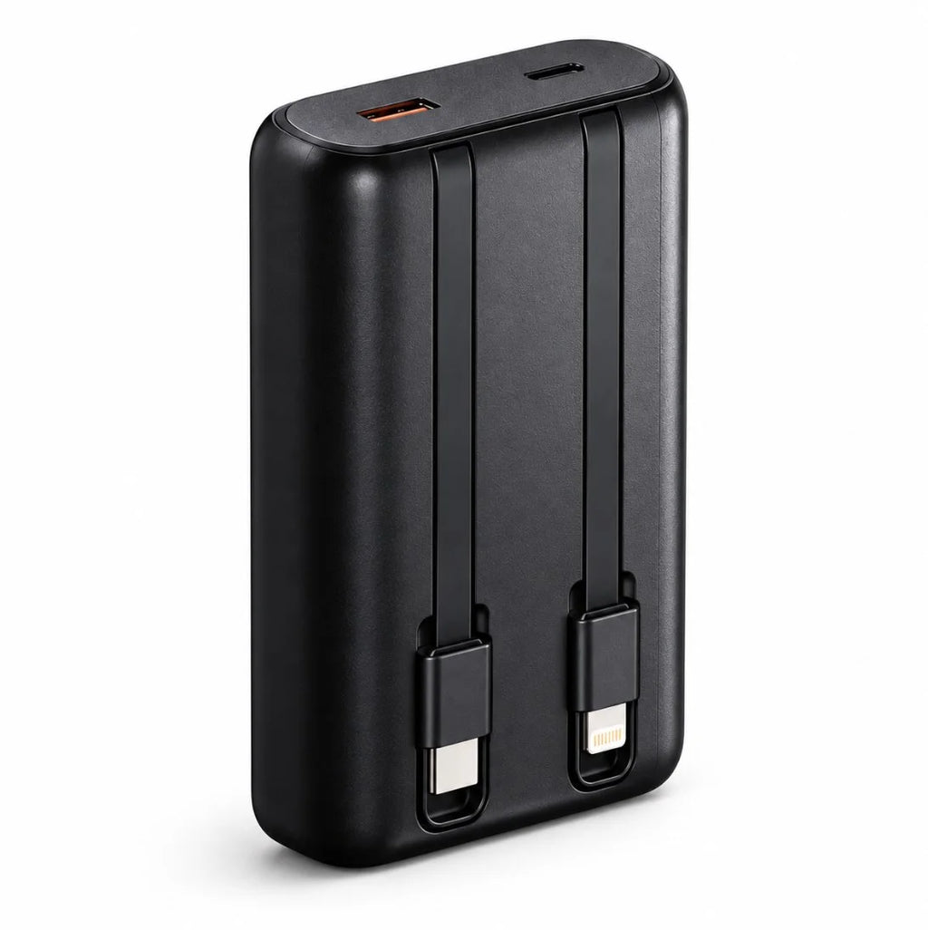 باور بانك NOVA PR-21 – 20000 مللي أمبير | Power Bank شحن سريع 22.5W مع كابلين Type-C وLightning