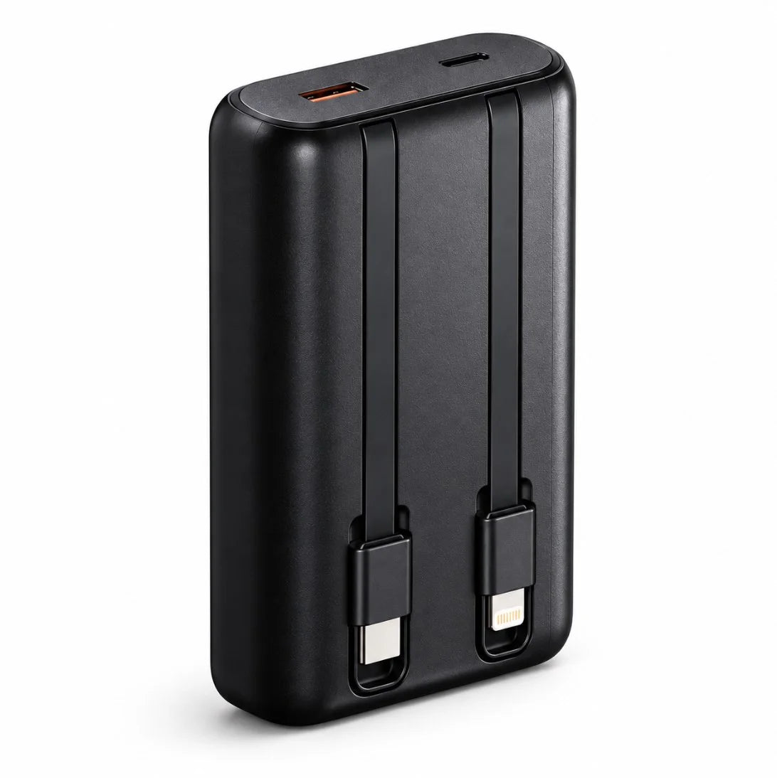 باور بانك NOVA PR-21 – 20000 مللي أمبير | Power Bank شحن سريع 22.5W مع كابلين Type-C وLightning