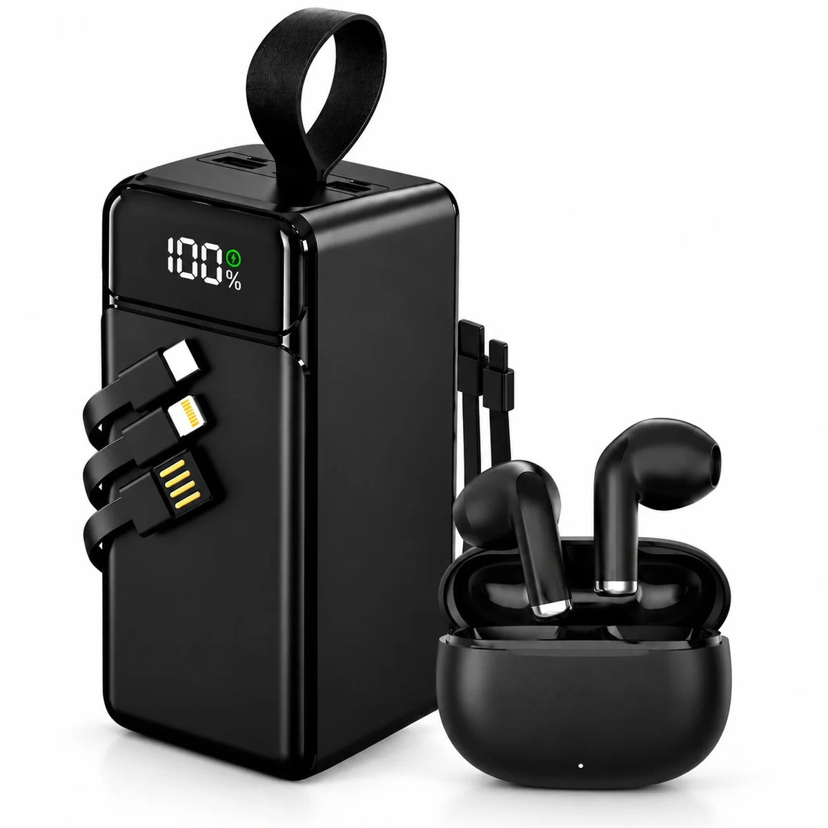 باور بانك IRON 40000 مللي أمبير – Power Bank | شحن سريع 22.5W مع كابل مدمج وشاشة رقمية